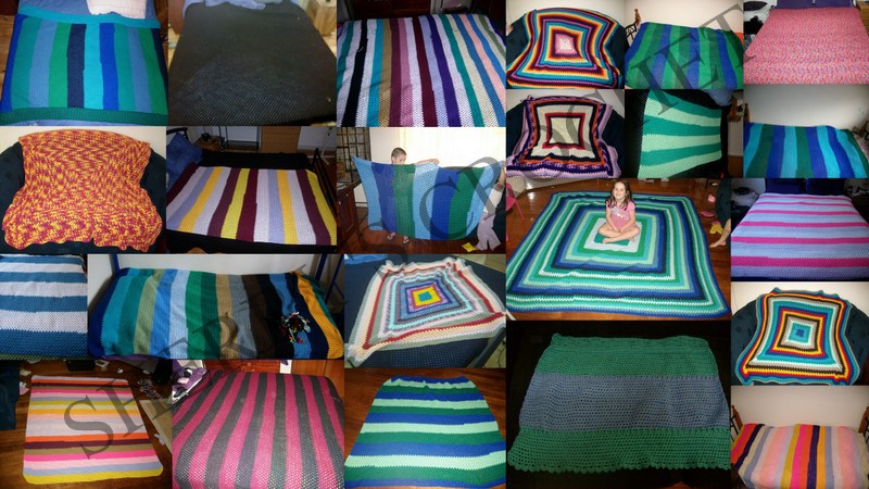 Sherry's Crochet Pic 1 - some of my blankets