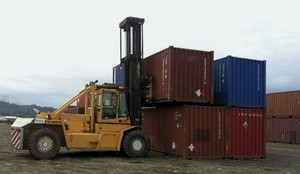 BTF Services - Container Sales & Hire Pty Ltd Pic 5 - Forklift Stacking Containers