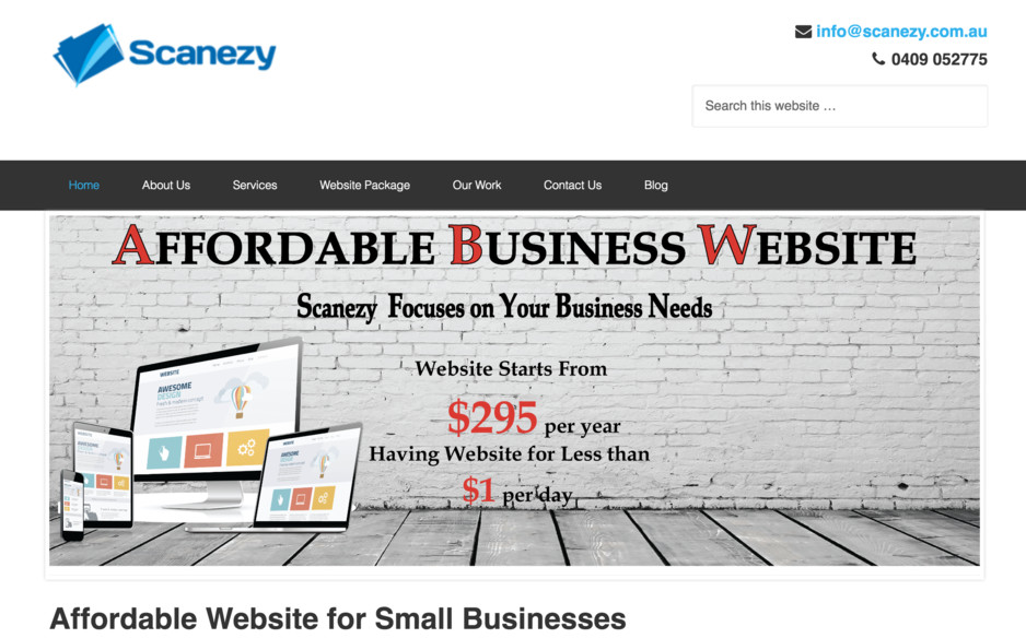 Scanezy WebDesign Pic 2 - Scanezy Web Design provide an affordable business website