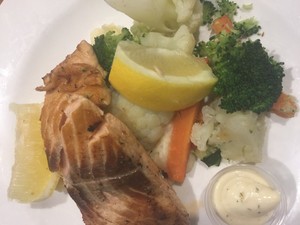 Burleigh Heads Mowbray Park SLSC Pic 3 - Atlantic salmon mash n veg