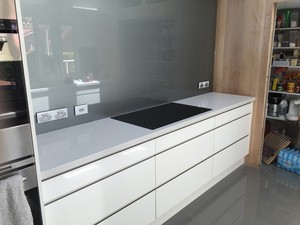 Modtech Electrical and Level 2 Service Provider Pic 4 - Elegant Kitchen featuring Induction Cook Top and Saturn Quad Power Outlets