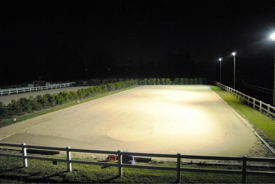 S & S Cooper Electrical Pic 1 - Rivergum Park Equestrian Centre arena lighting