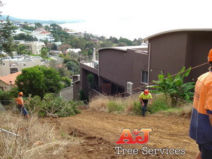 A & J Tree Services Pic 3 - thank goodness for the chipper winch on this land clear