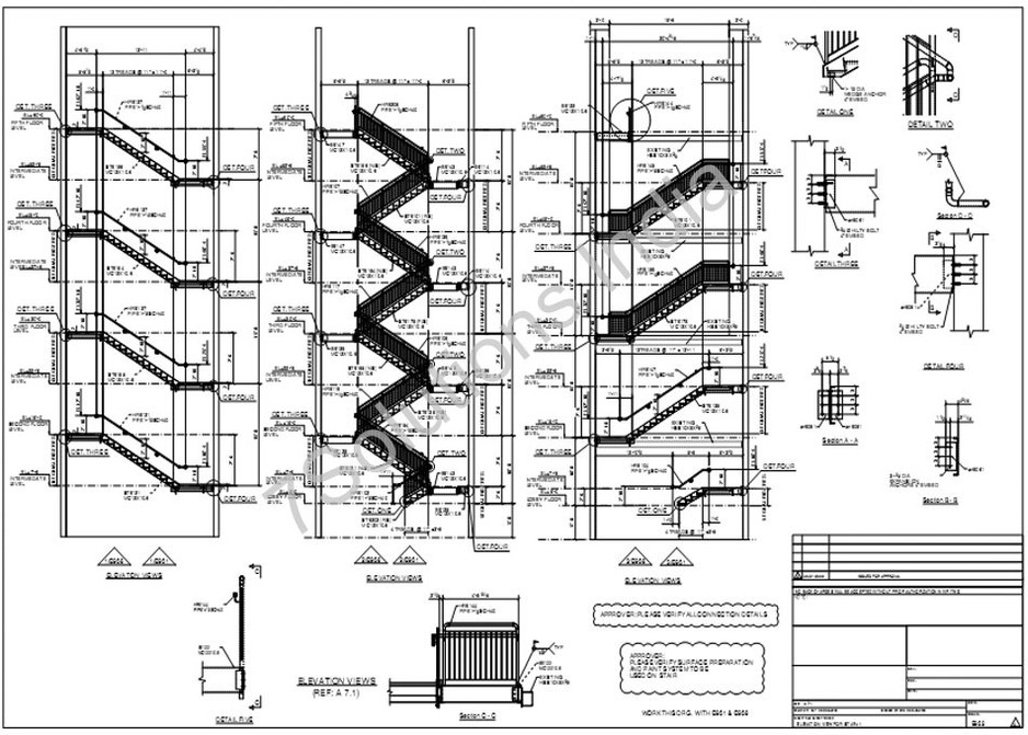 detailing fabrication drawings samples structural stair engineering steel misc labrador truelocal services portfolio