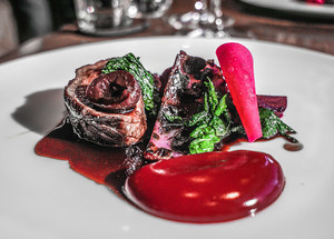 Dinner by Heston Pic 5 - Venison and Pickled Cherries