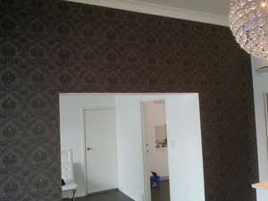 Creme De La Creme Decor Pic 4 - Wallpapering Beauticians in Surrey Hills