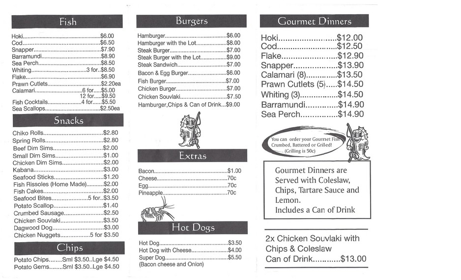 Seafood on Beams Pic 2 - prices have change