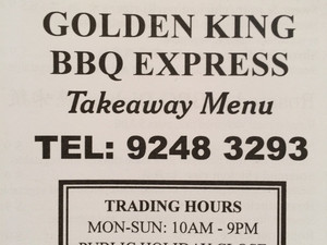 Golden King BBQ Express Pic 4 - Menu