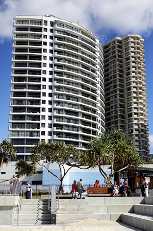 Surfers International Apartments Pic 2 - Looking at the Surfers International from the beach