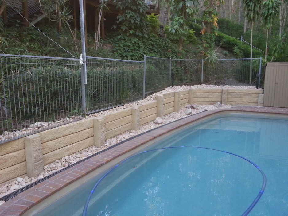 A Man A Ute & Tools Pic 1 - upgrading an old retaining wall