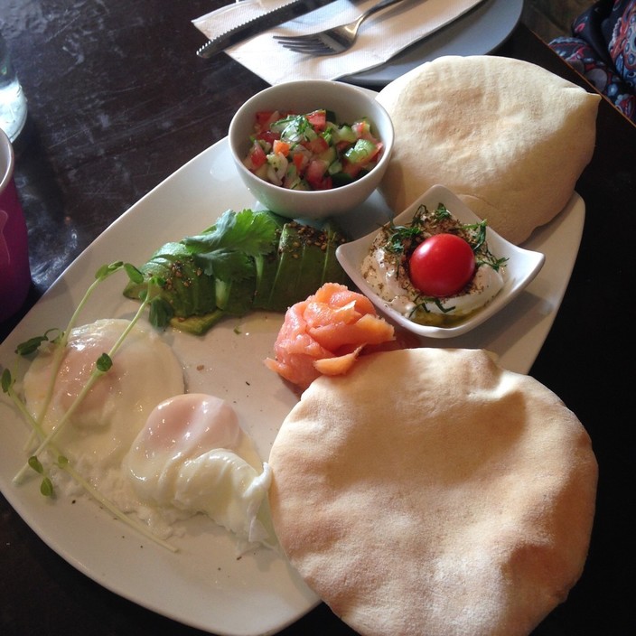 Shenkin Kitchen Pic 1 - The Israeli breakfast is so light and refreshing with the fresh salsa and avocado