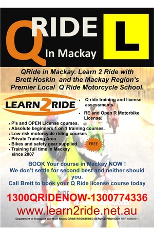 Qride Learn2ride  Motorcycle School - Mackay Pic 3