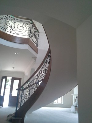 Dial-A-Plasterer Pic 4 - New home in Pascoe Vale with curved spiral staircase