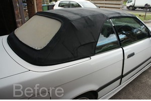 Inside Cars Auto Upholstery Pic 2 - BMW 325i Convertible before roof replacement