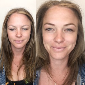 Hive Beauty Lounge Pic 3 - eyebrow feathering transformation also known as microblading