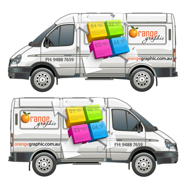 Orange Graphic Pic 1 - Car Wrapping