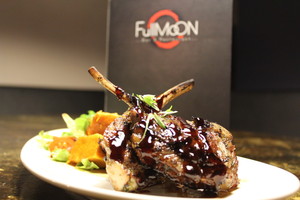 Full Moon Bar & Restaurant Pic 2 - Grilled Lamb Cutlets with Tea Smoked Pumpkins