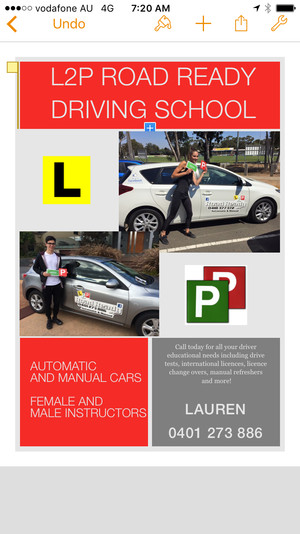 L2P Road Ready Pic 5 - Call today for your drive test and driving lesson needs