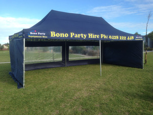 Bono Party Hire Pic 3 - Marquee for hire 8 x 4 metres Polyester fabric