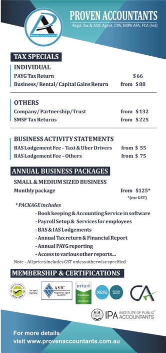 Proven Accountants Pic 2 - Tax Small business Specials