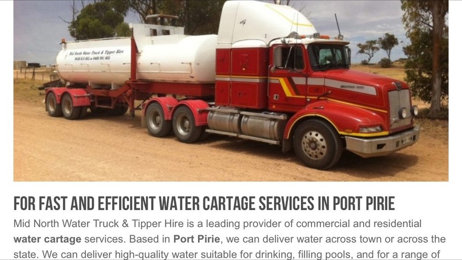 Mid North Water Truck & Tipper Hire Pic 1