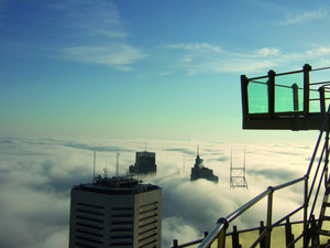 Sydney Tower Eye and SKYWALK Pic 4 - Sydney Tower Eye in the clouds