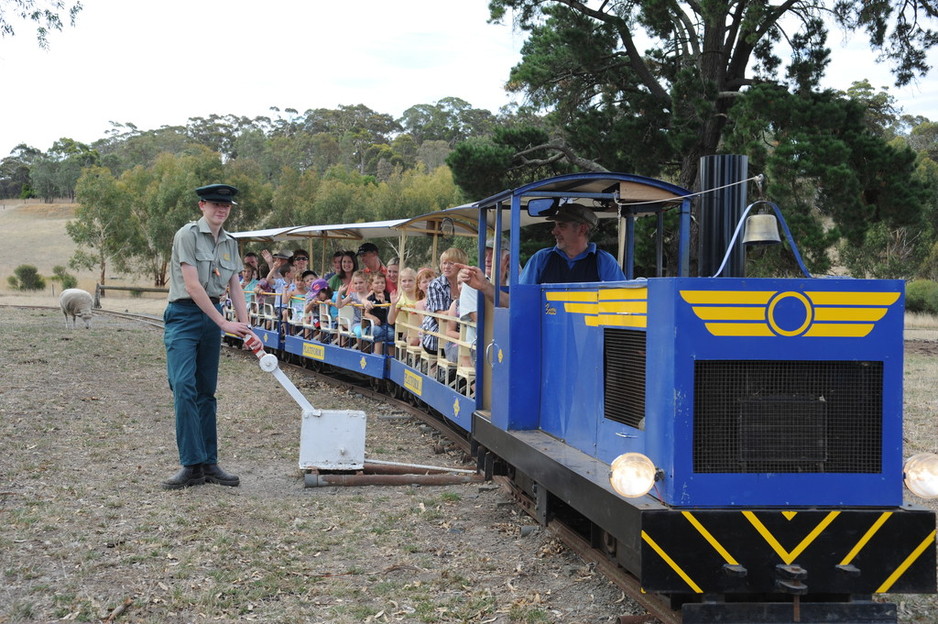 Platform 1 Heritage Farm Railway Pic 1 - Take a train ride out into the open paddocks