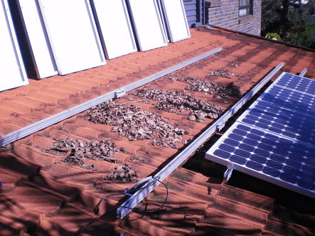 SolarSync Pic 1 - Leaves building up under panels can cause fires