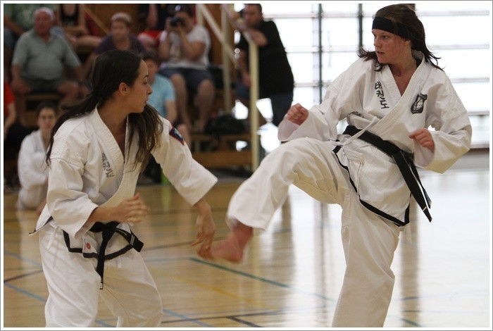 Pacific International Taekwondo Pic 1 - Girls sparring