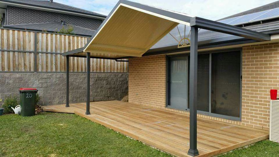 Archi Building Group Pic 2 - Spotten Gum DECK and colorbond PERGOLA from 280 combined