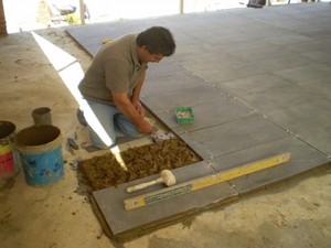 K.H Tiling Pic 3 - Bluestone using a sand and cement system method