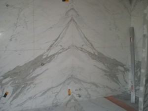 K.H Tiling Pic 5 - Custome made white marble tiles