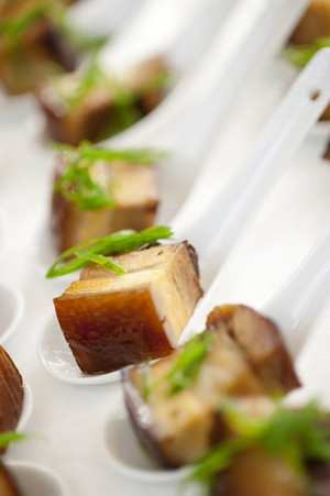 Broadbean Catering Pic 2 - Tender pork belly with chilli caramel glaze gf