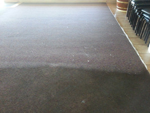 Clare Valley Cleaners Pic 2 - Commercial carpet part cleaned