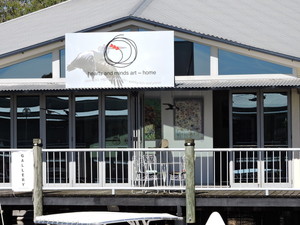 Hearts and Minds Art Pic 2 - HMA Gallery overlooks the Noosa River at Noosa Marina