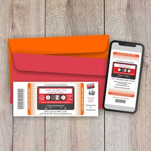 Fun Party Australia Pic 3 - Cassette Tape Eighties Birthday Invitation