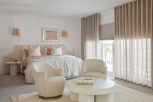 Luxaflex Mandurah Pic 5 - Pair Luxaflex Curtains with your Luxaflex Softshades to add an element of softness and luxury to your room