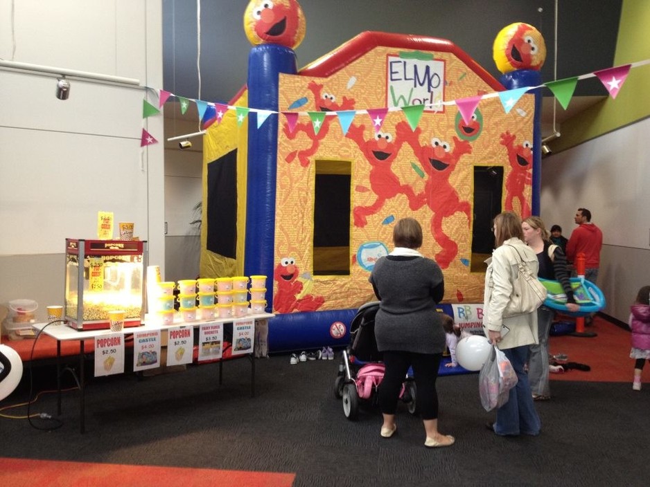 BB Bounce Jumping Castles Pic 1 - just one of our combo packs inc small castle supervised plus our popcorn machine stand