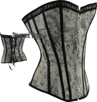 Discreet Tiger Pic 4 - Jacquard style corset