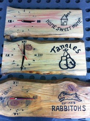 Glasshouse Country Woodworks Pic 4 - Clocks or signs made any shape size or wording to order Starting at just 15