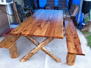 Glasshouse Country Woodworks Pic 3 - Outdoorindoor table and chair settings This set 650