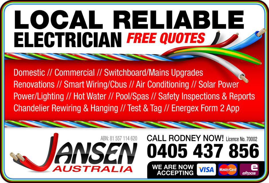 Jansen Electrical Solutions Pic 1 - electrical services