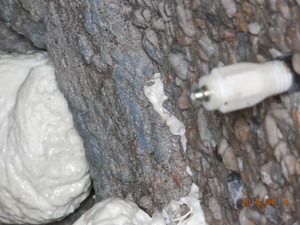 SlabJacker Pic 5 - Polyurethane back grouting basement wall