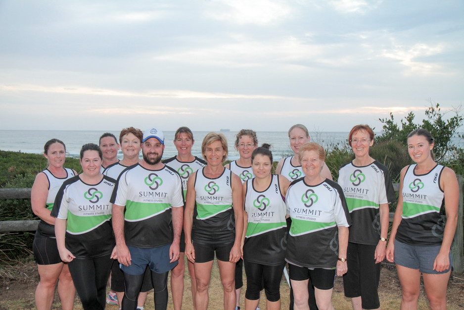 Summit Fitness Studio Pic 1 - Just some of the Summit Members at our outdoor location at Towradgi Beach