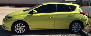 Tint-A-Car Pic 5 - Toyota Corolla with Street Legal Tint on the 2 front winders