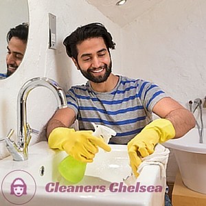 Cleaners Chelsea Pic 3 - Ali is doing some good old sink cleaning