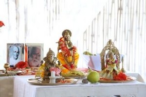 Sivananda Yoga Centre Affiliated Pic 5 - The deities and yoga Masters oversee the practice