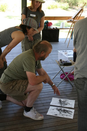 Alison Chiam 'Art Workshops Jervis Bay' Pic 2 - Rowen Matthews Plein Air Painting workshop 2014