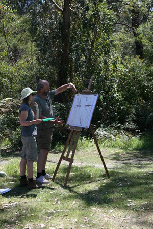 Alison Chiam 'Art Workshops Jervis Bay' Pic 4 - Rowen Matthews Plein Air Painting workshop 2014