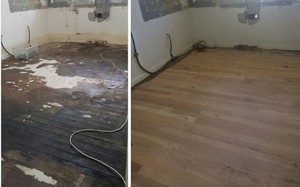 Exquisite Timber Flooring Pic 2 - Restoration work Before and after prior to polish